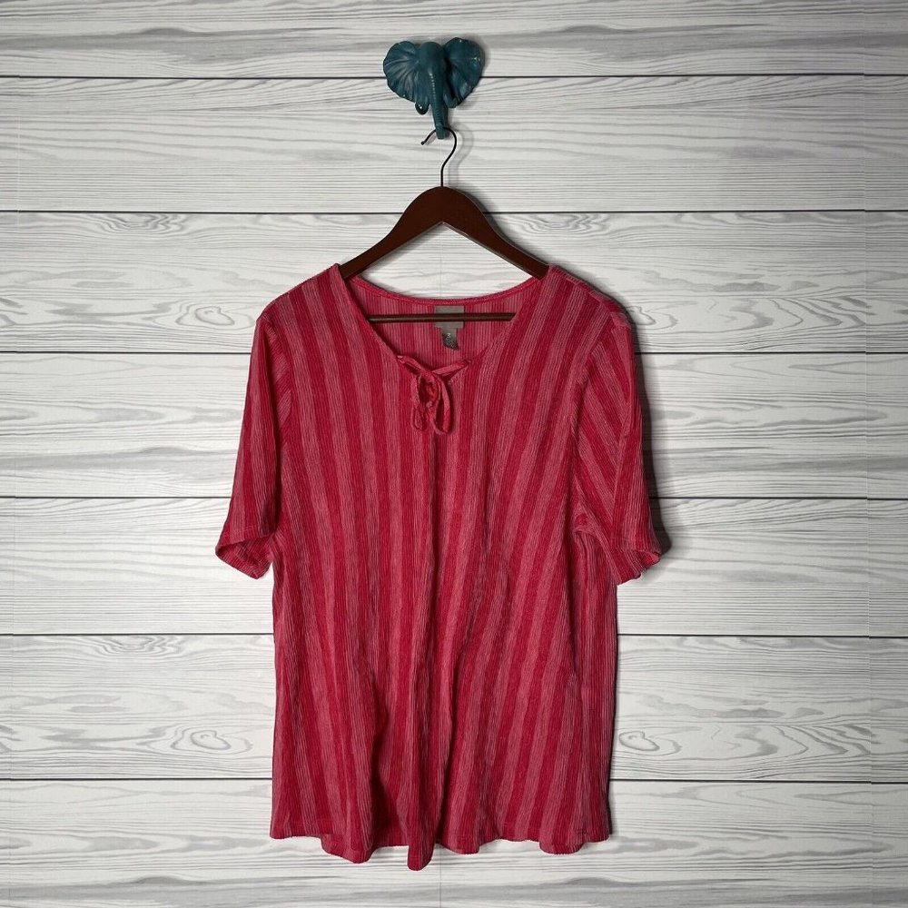 Chicos Red Pink Top